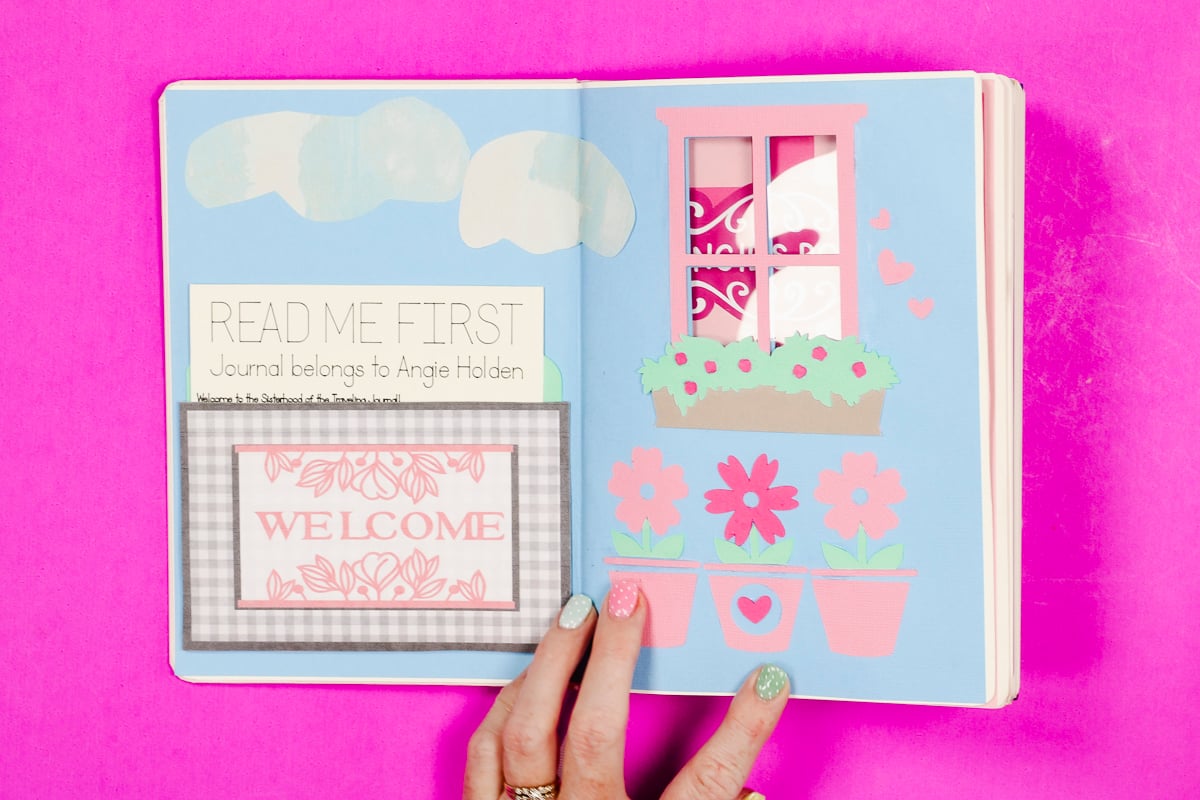 Read me first junk journal page.