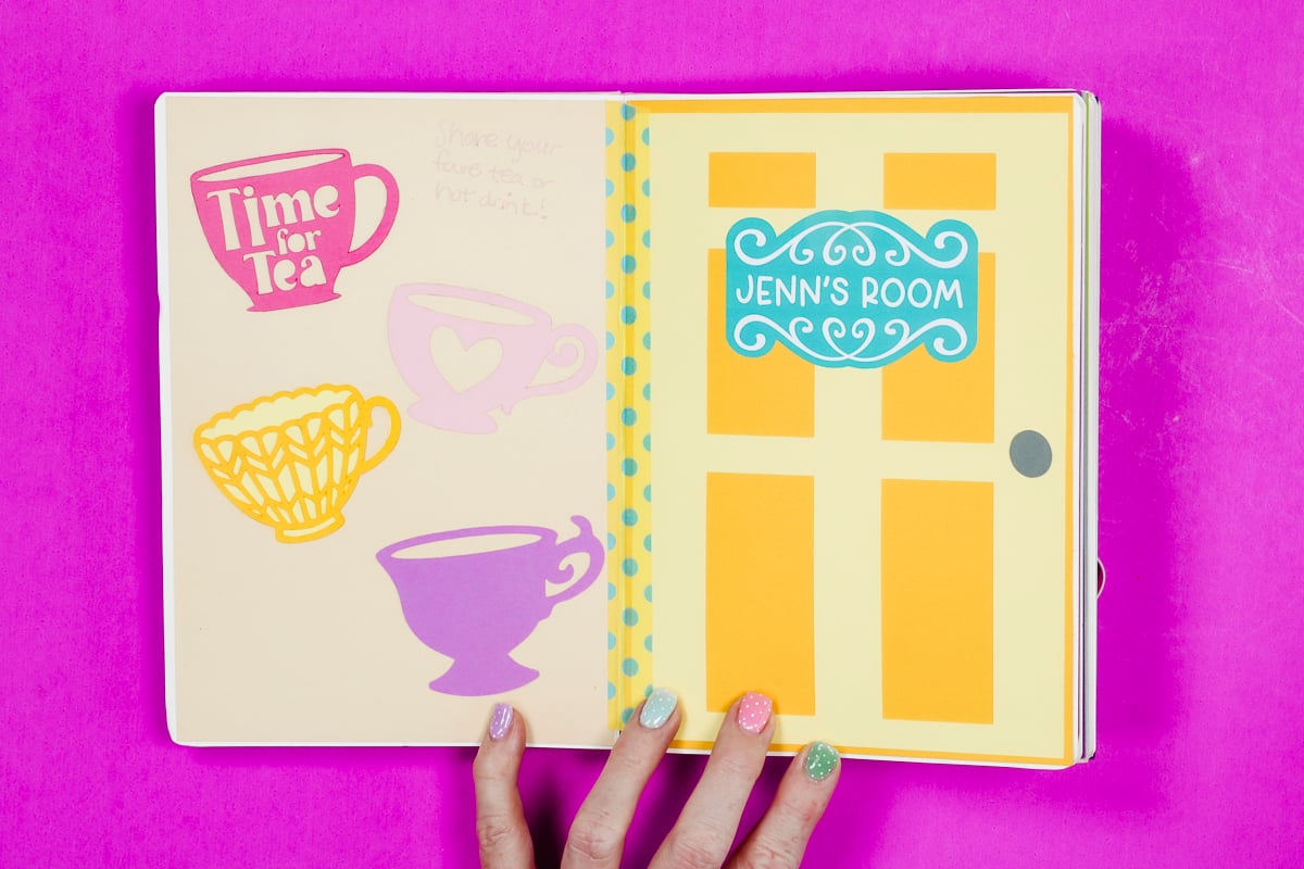 Drink order traveling junk journal page.