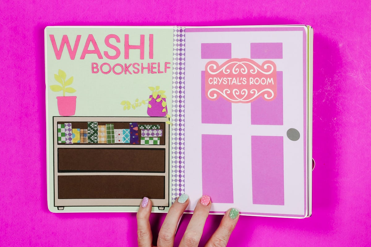 Washi bookshelf journal idea.