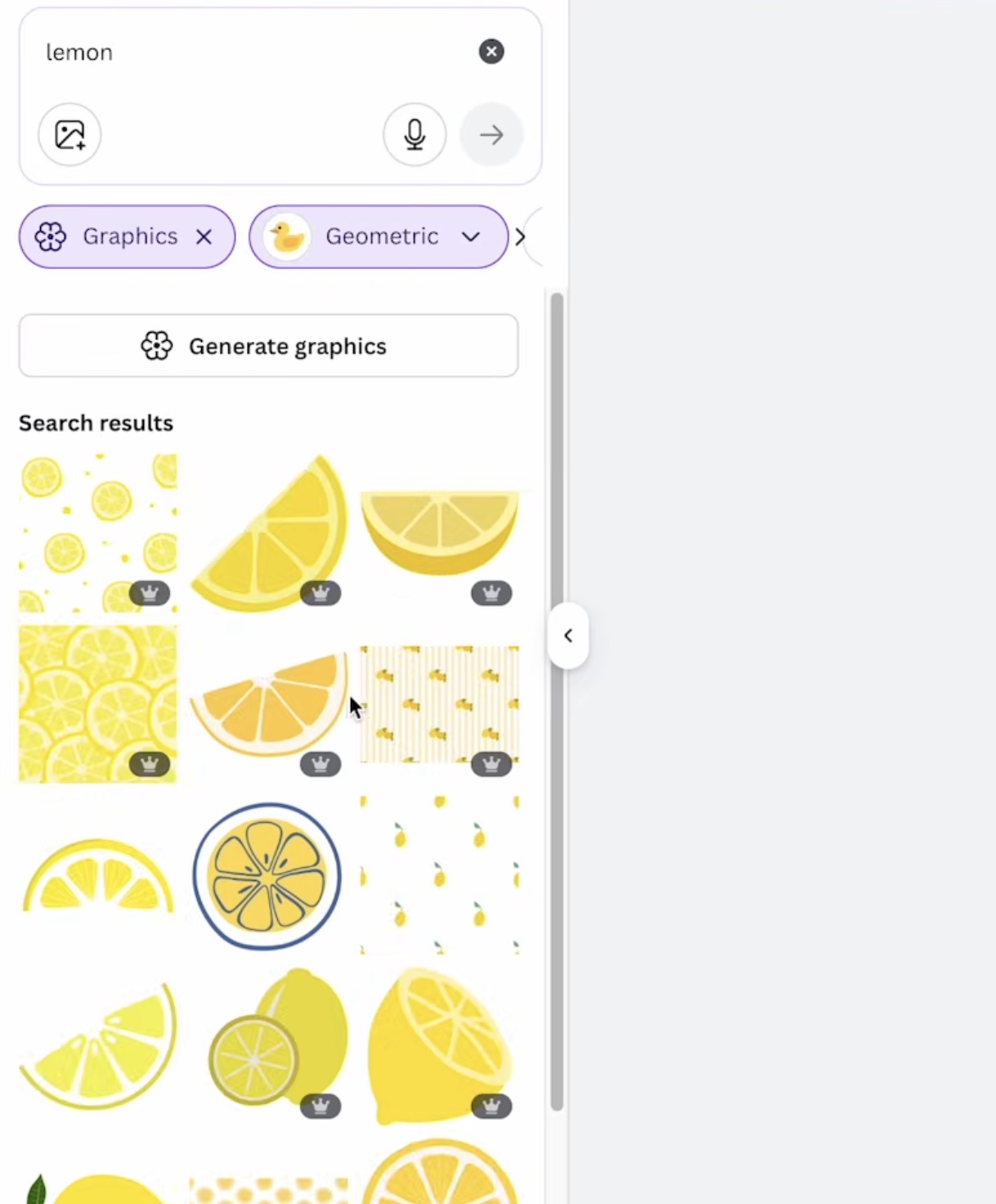 Geometric lemon designs.