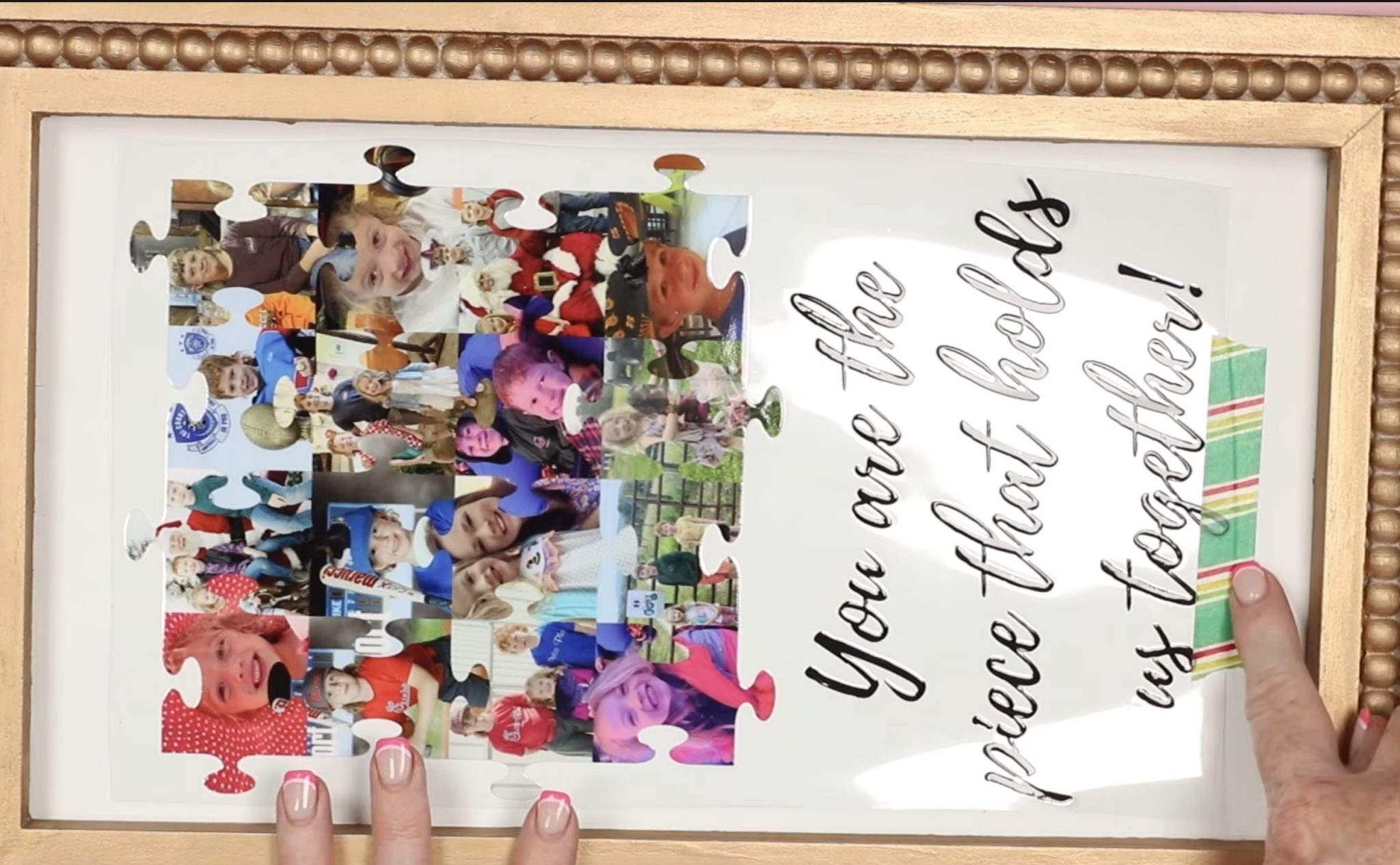 Add tape to secure print in place.