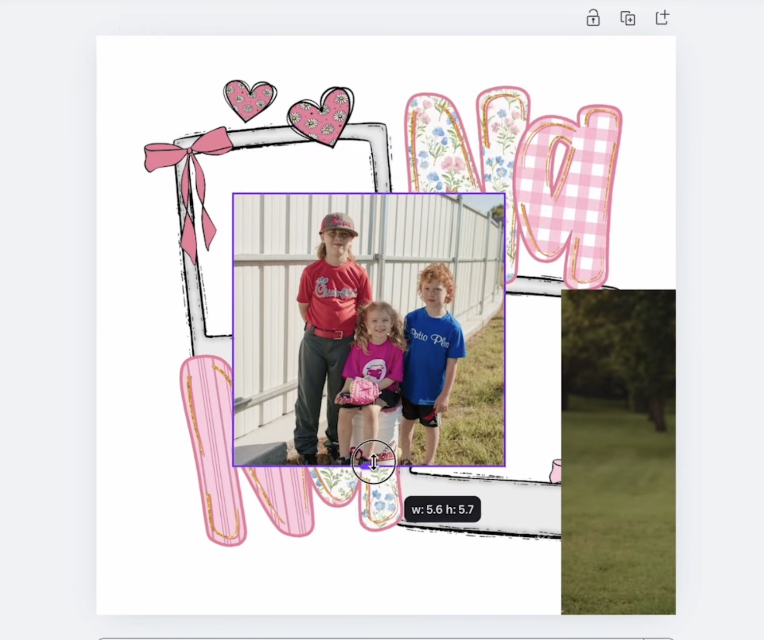 Photo uploaded into Canva.