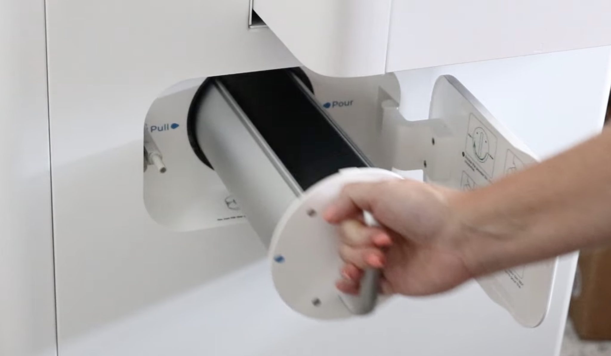 Adhesive powder tray.