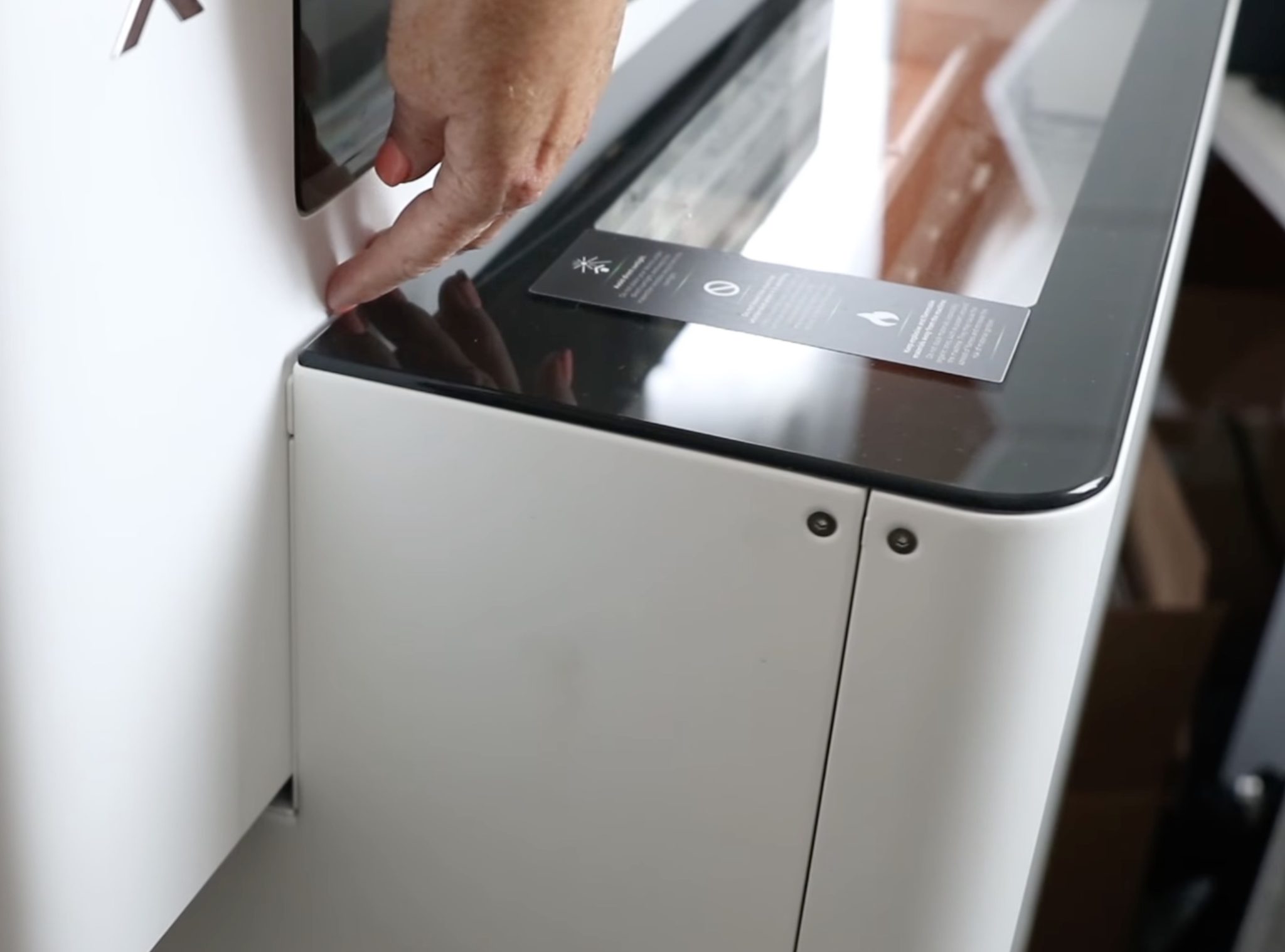 xTool Apparel Printer on top of shaker oven.