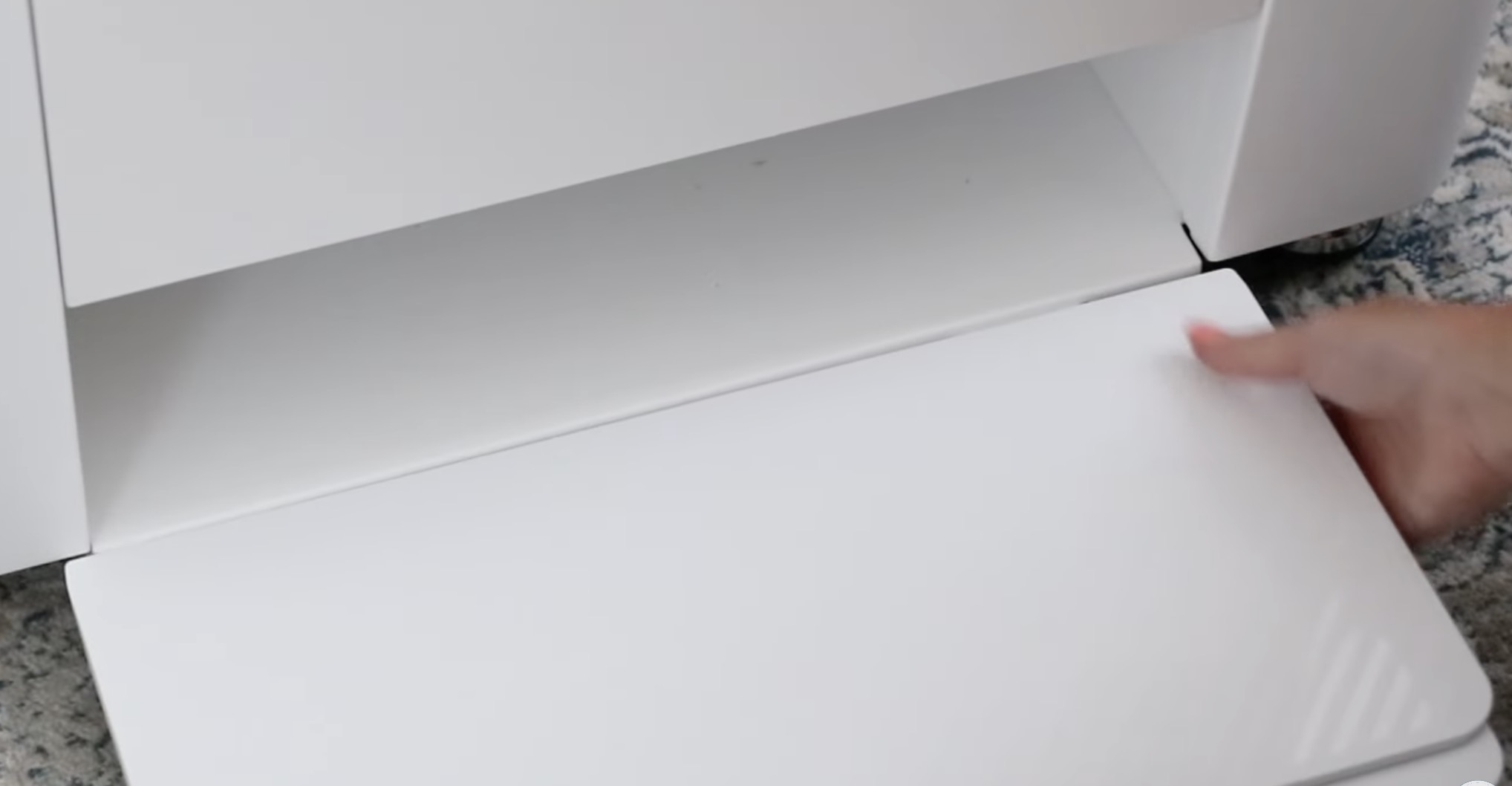 Add tray to the back of the shaker oven.