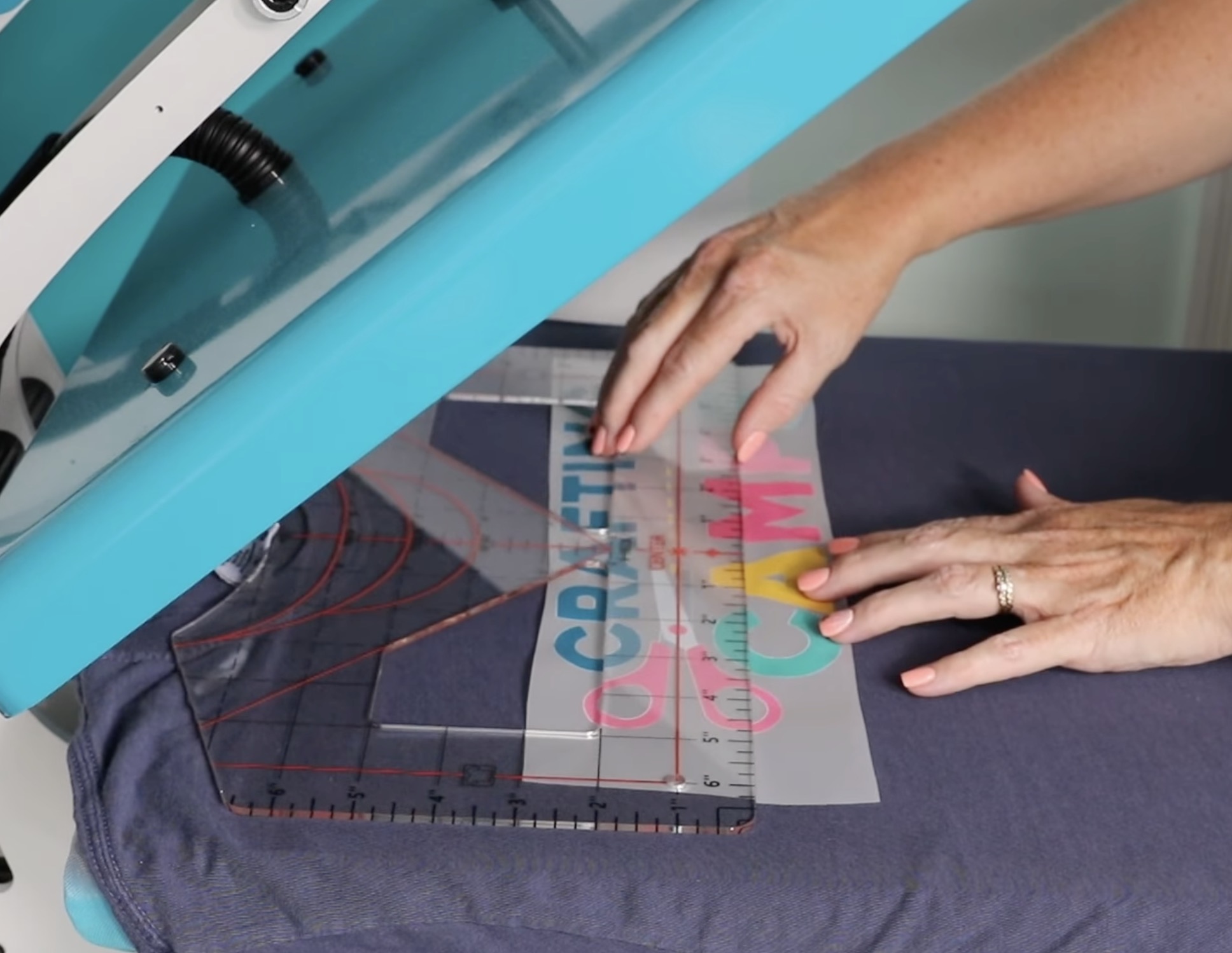 Locate DTF design on shirt.