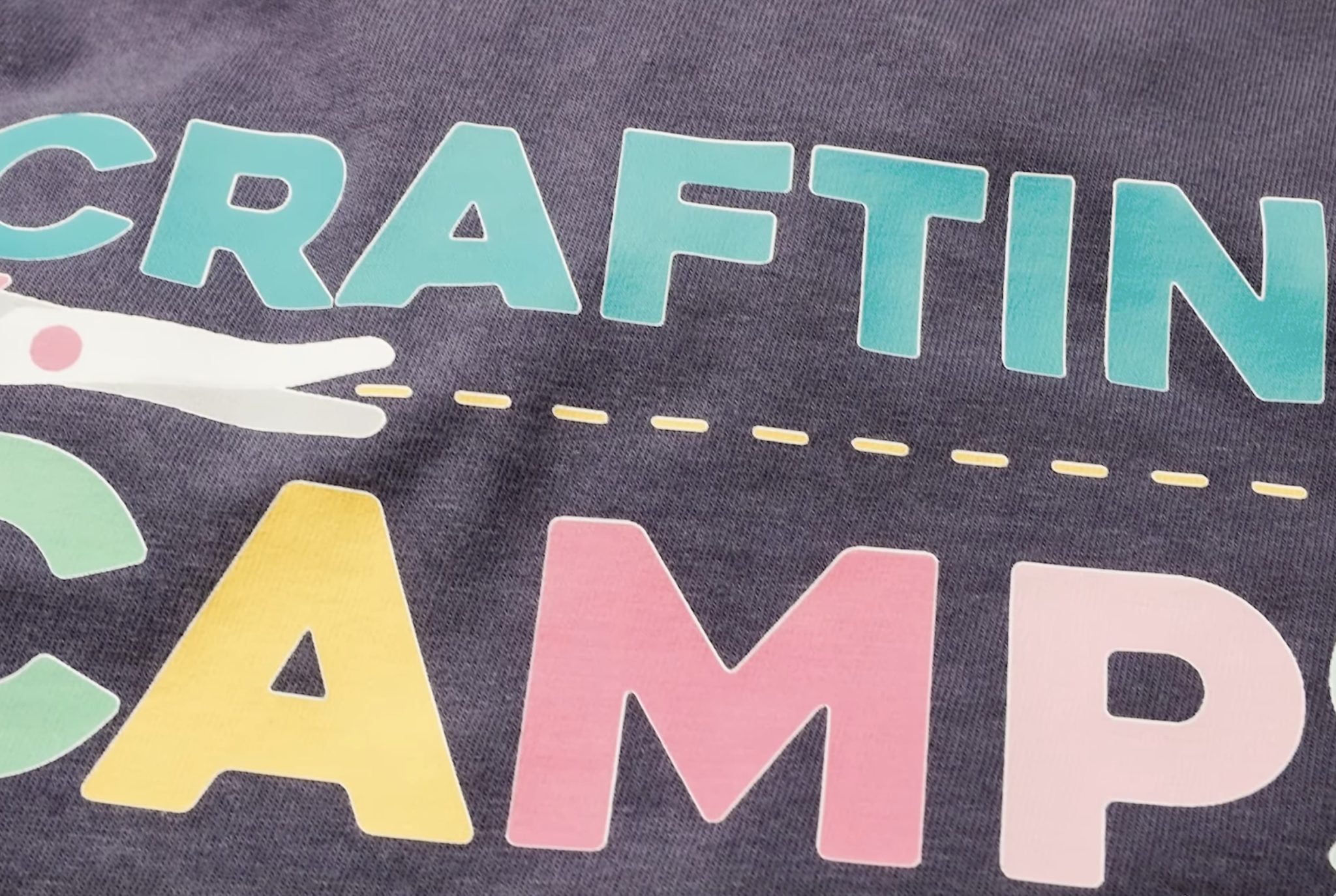 Close up of DTF design on shirt.