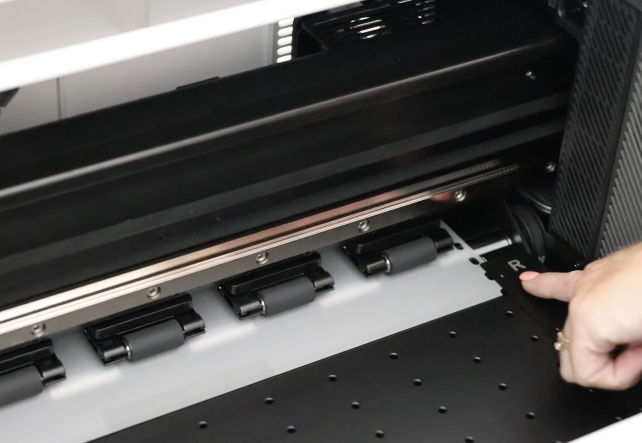 Line side brackets up to film.