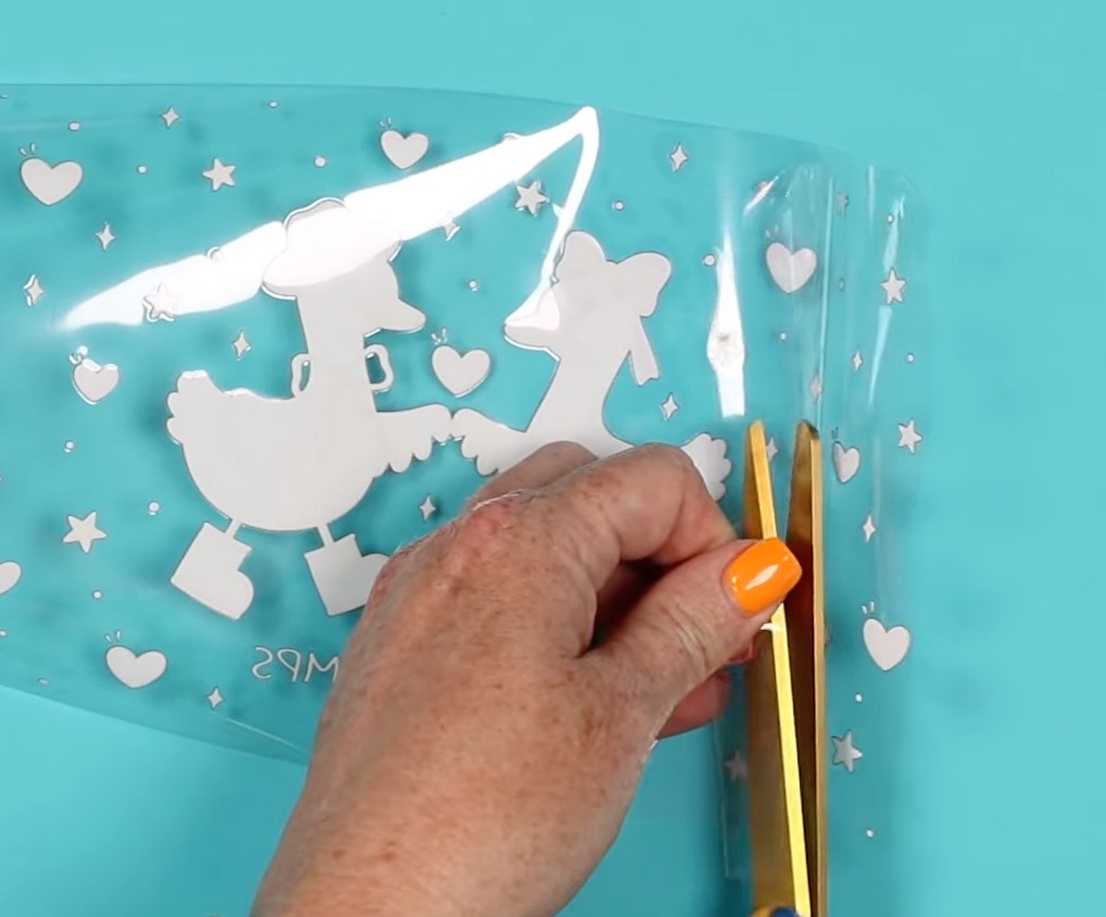 Trim away the UV DTF backing.