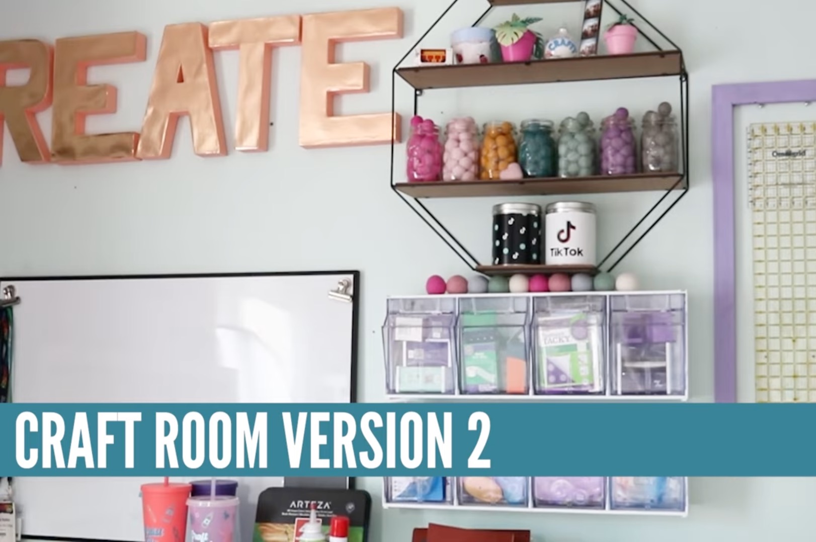 Craft room evolution version 2 - vertical storage.