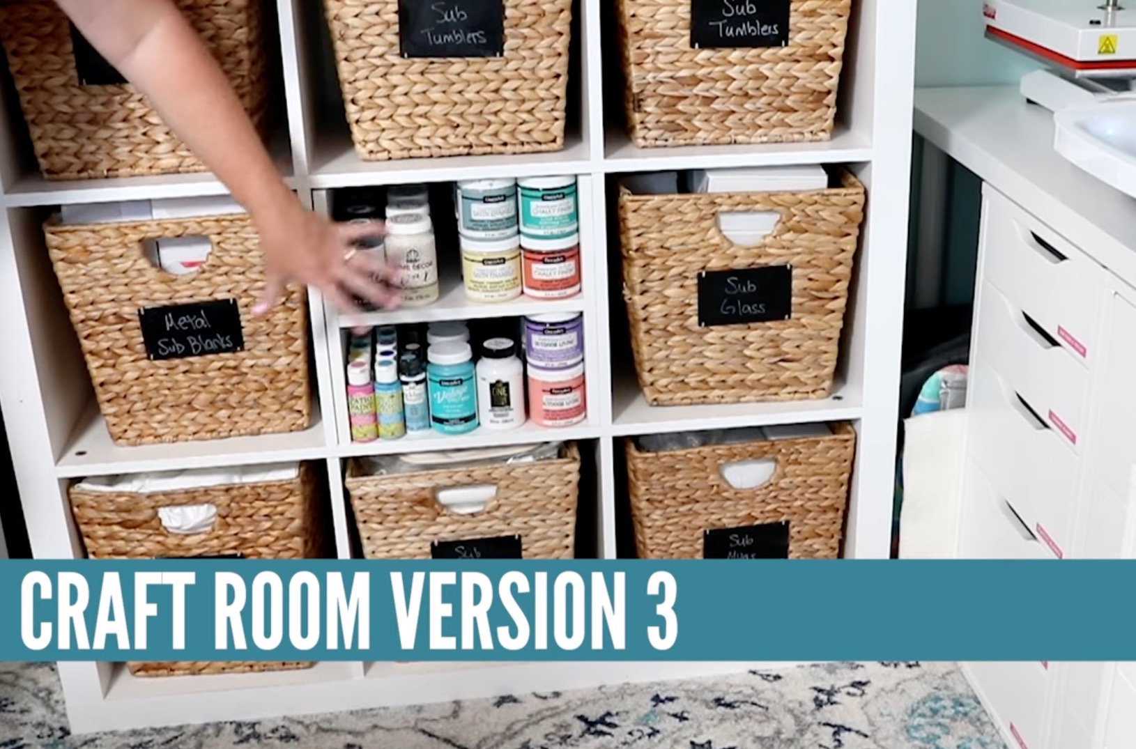 Craft room version 3 cube organization.