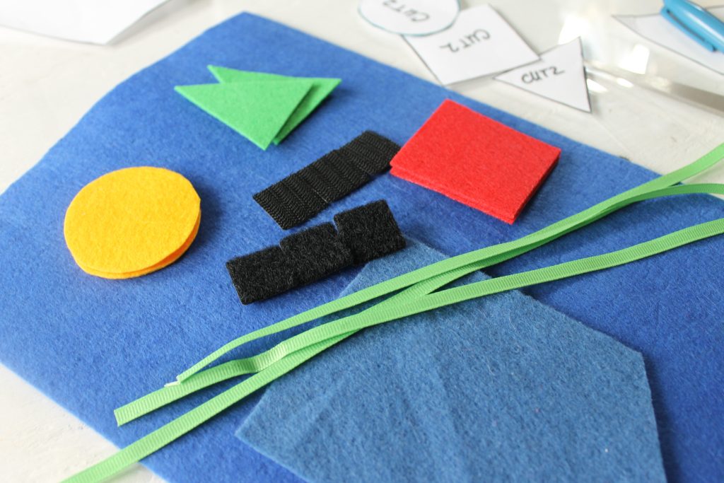 felt shapes with ribbon and velcro pieces