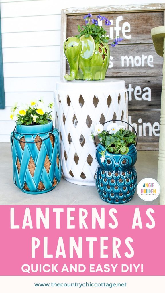 quick and easy diy - lanterns as planters