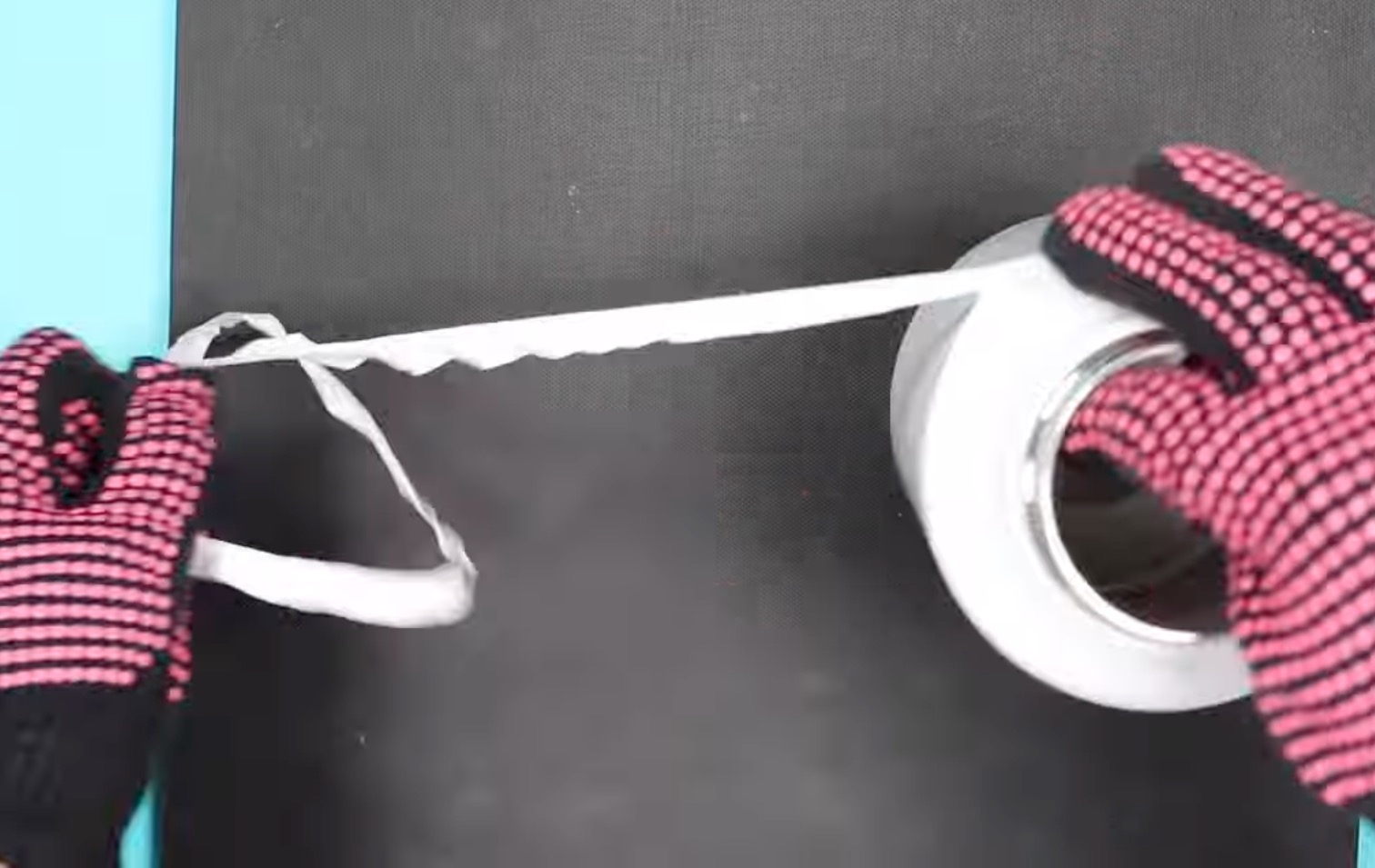 Remove the shrink sleeve while it's hot.