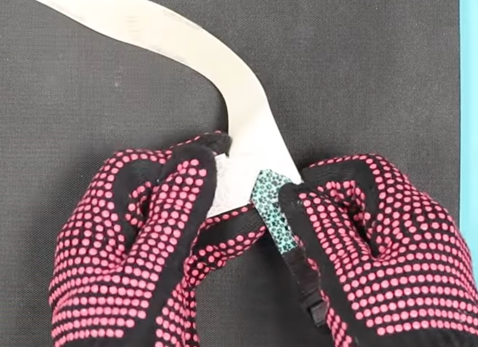 Remove sublimation print and tape from pet collar.