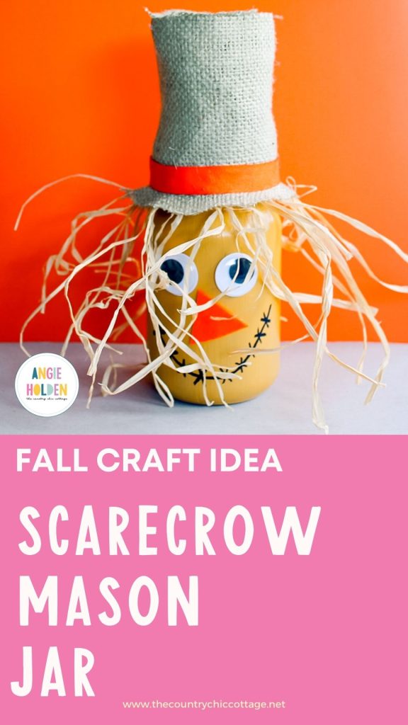 scarecrow mason jar fall craft idea