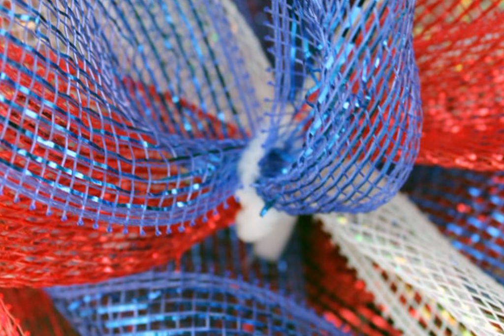 pipe cleaners clipped and ends tucked into wreath