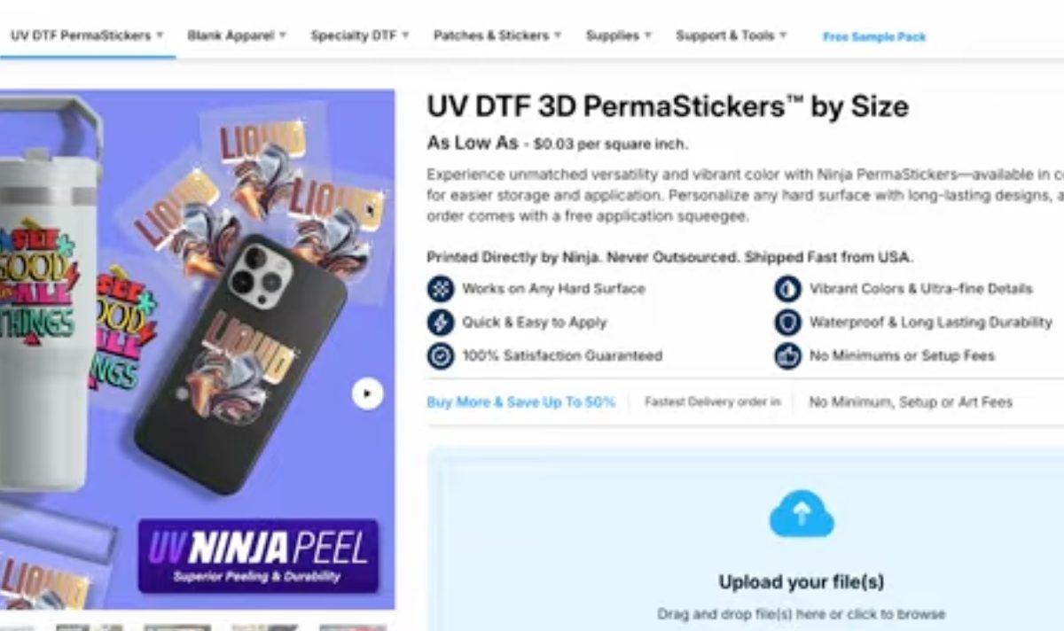 Ninja Transfers PermaStickers.