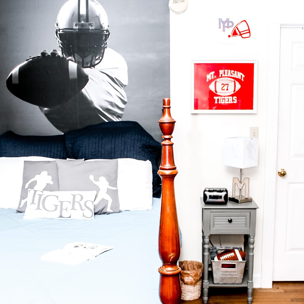 Sports theme room on a budget