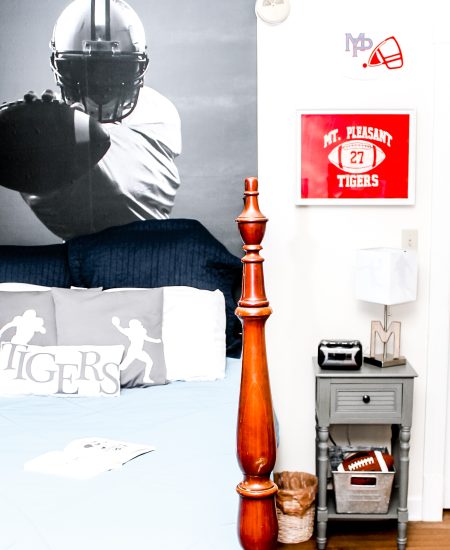 Sports theme room on a budget