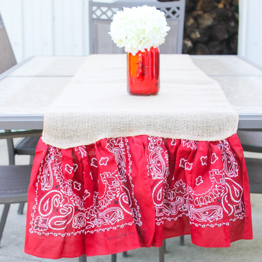 Finished summer table runner