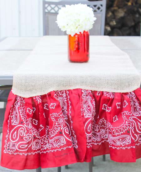 Finished summer table runner
