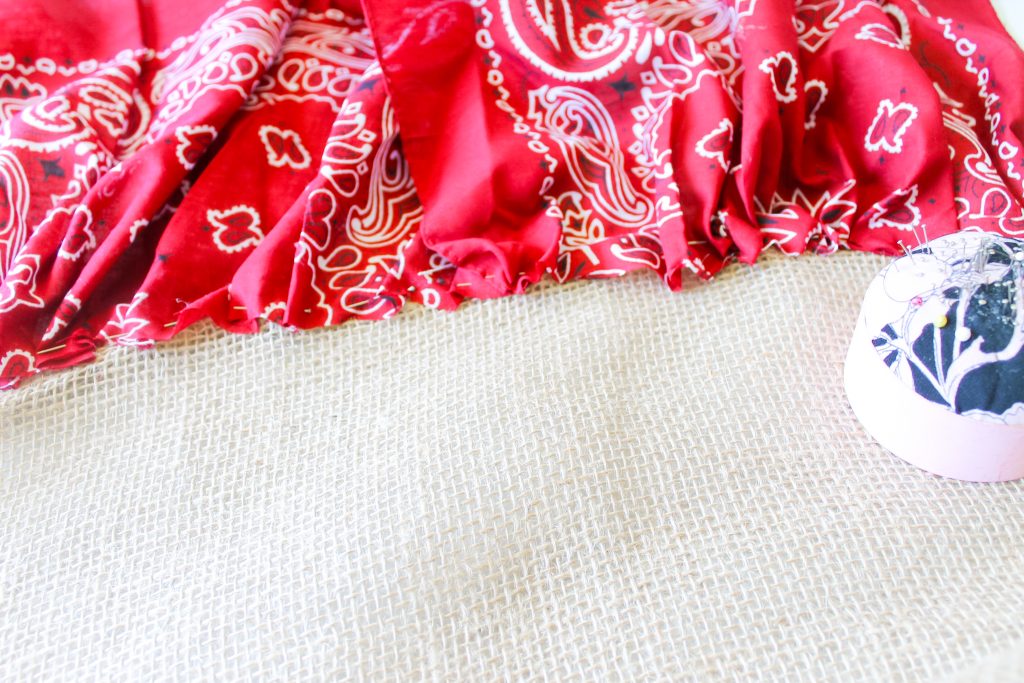 bandanas gathered and sewn