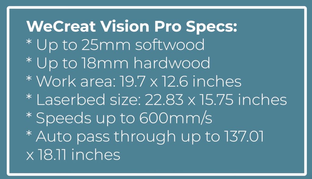 WeCreat Vision Pro specs