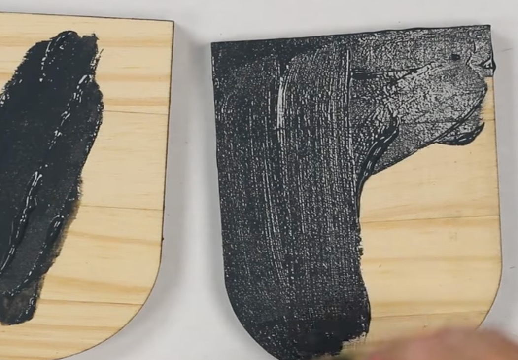 Paint the wood before assembling.