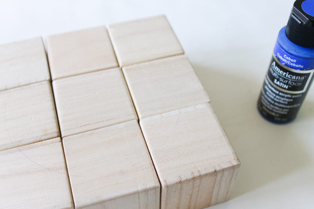 paint and wood blocks