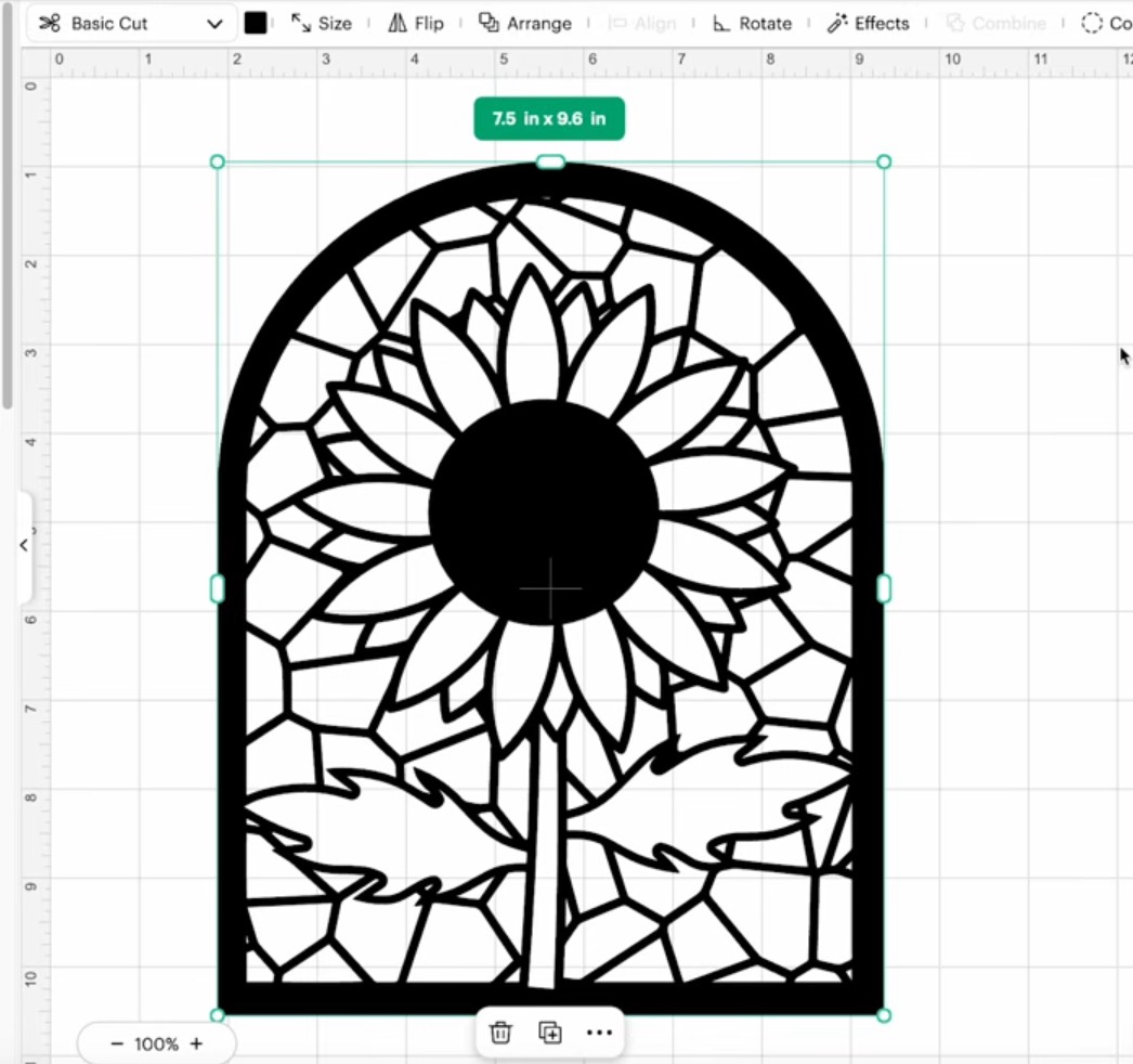 Cricut stained glass design option.