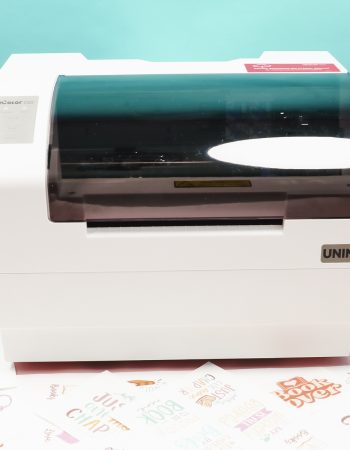 iColor 250 sticker printer with stickers.