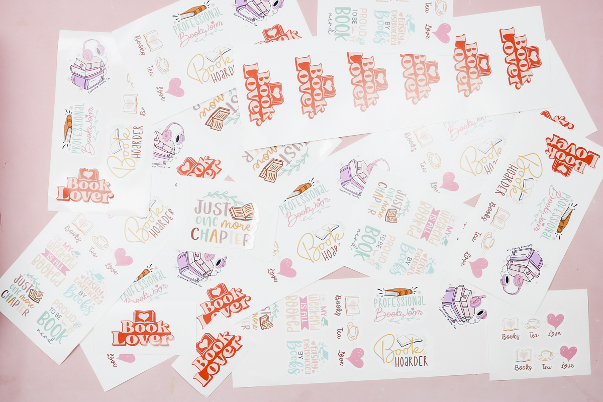 Stickers printed and cut with the iColor 250 sticker printer.