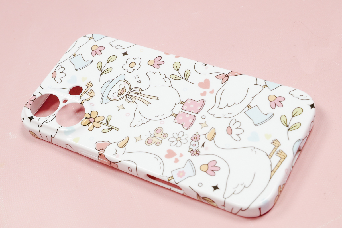 Vacuum sublimation phone case.