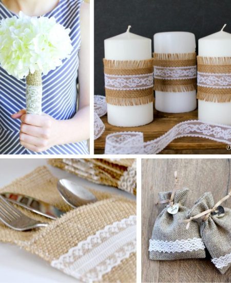 25 Burlap Wedding Ideas - The Country Chic Cottage - Square Image