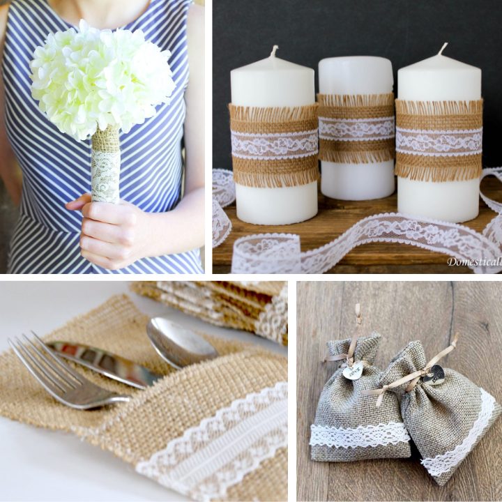25 Burlap Wedding Ideas - The Country Chic Cottage - Square Image