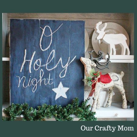 DIY Wood Holiday Sign by Our Crafty Mom