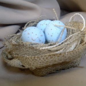 Burlap Bird’s Nest by The Country Chic Cottage