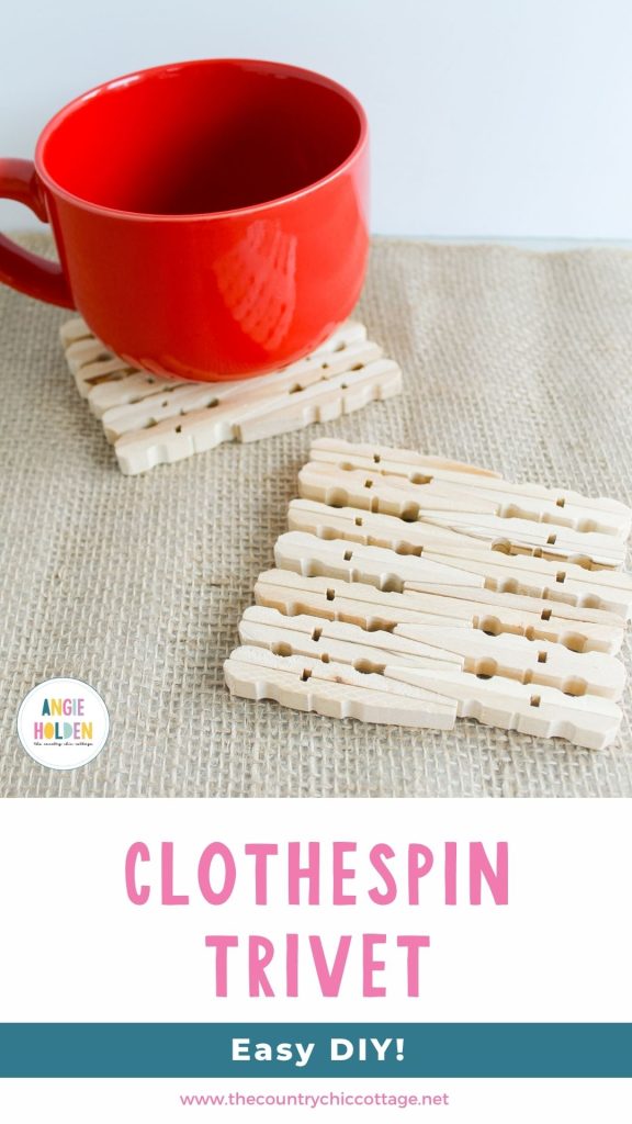 clothespins glued to make a trivet
