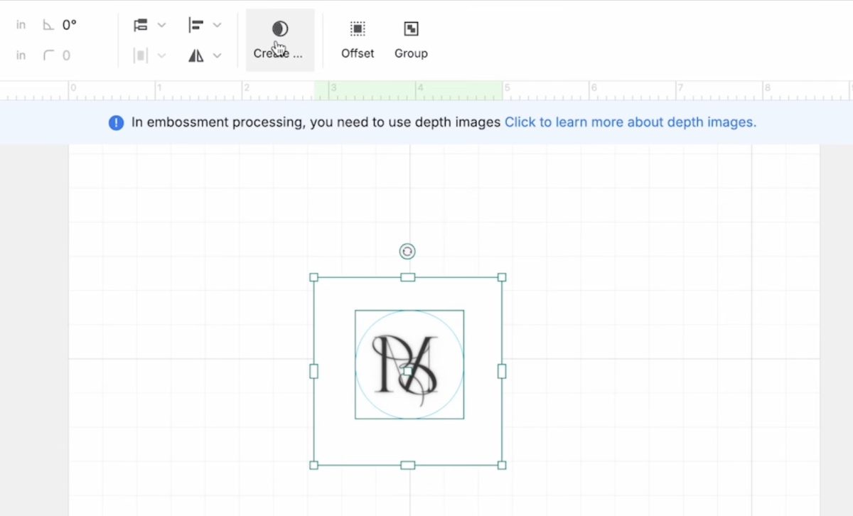 Create a mask of the design.