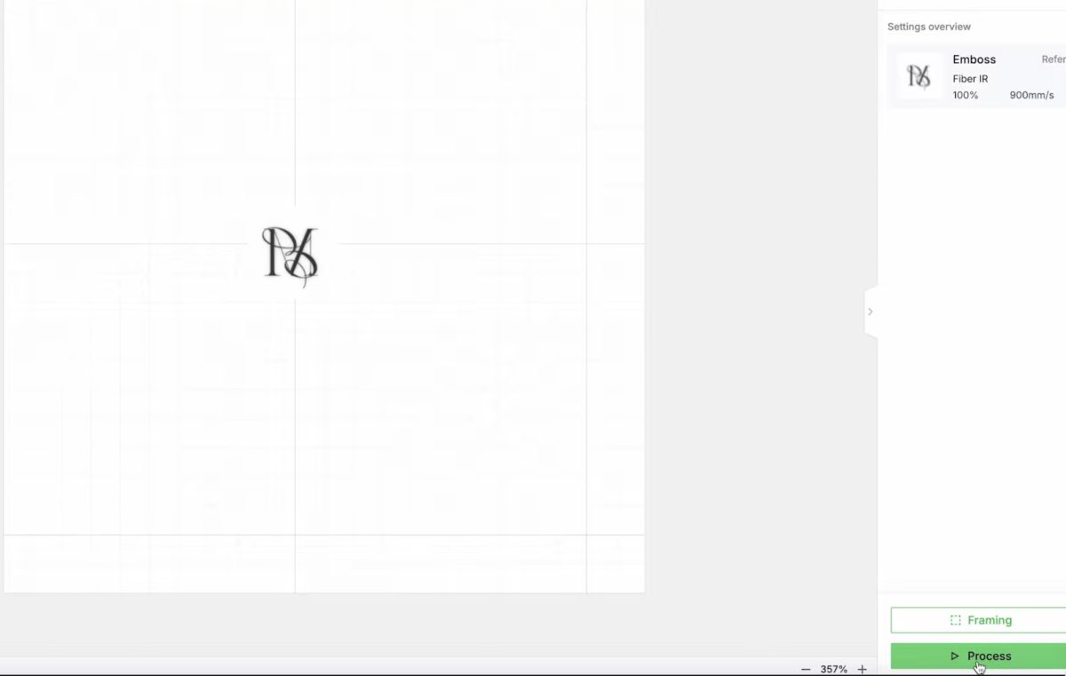 Click process in the xTool software.