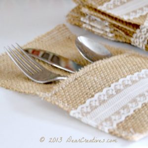 DIY Burlap Utensil Holders – Sew and No-Sew Options - Dear Creatives