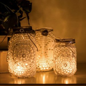 Doily Luminaries by Crafts by Amanda