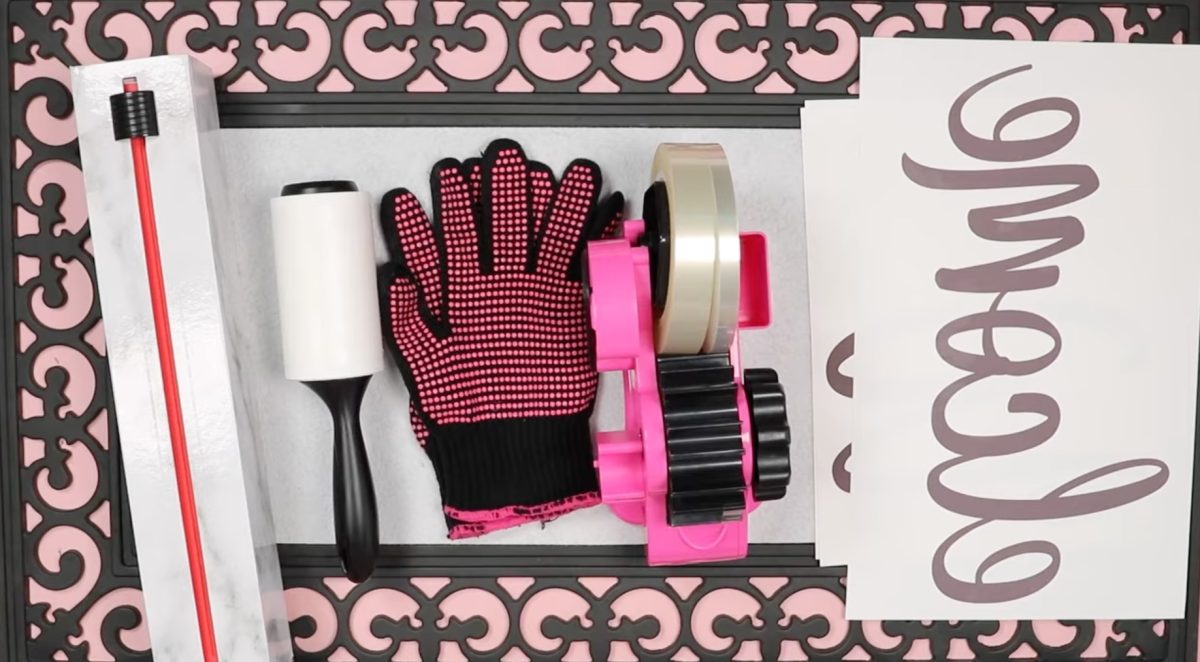 Supplies used for easy swap sublimation door mat