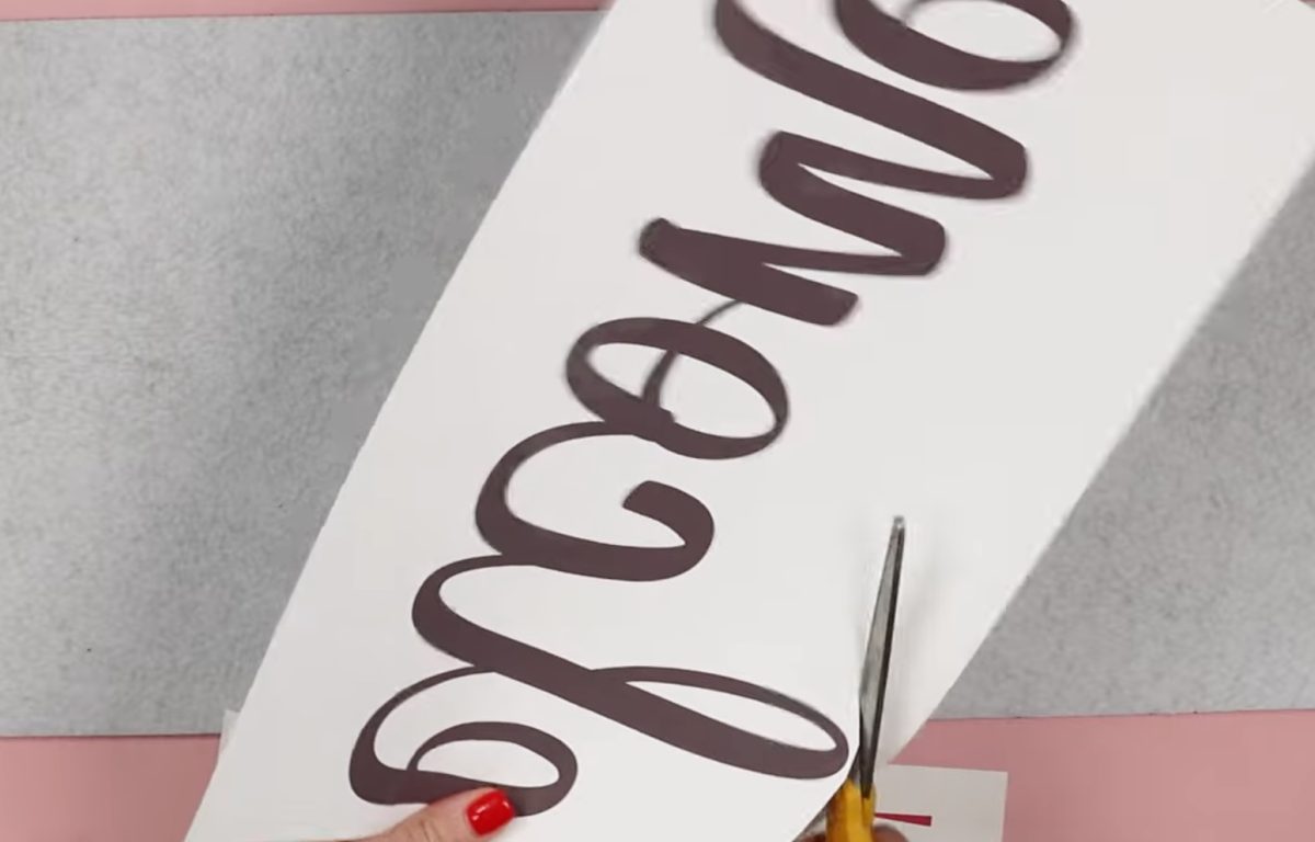 Trim the sublimation print.