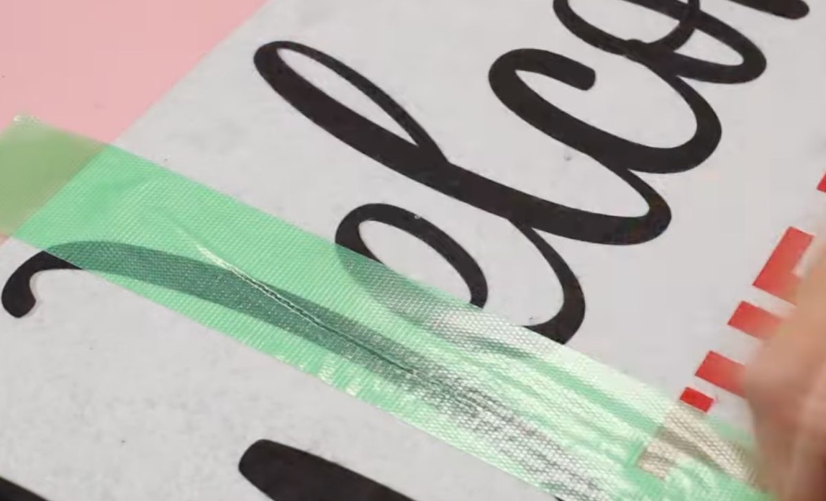 Use strong adhesive tape to fix pressing marks.