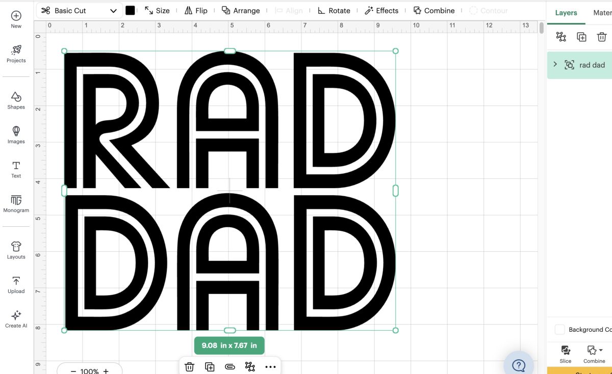 Free RAD DAD design in Design Space.