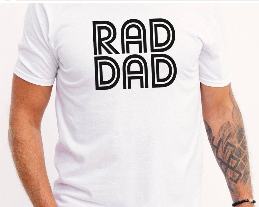 Finished Rad Dad t-shirt.