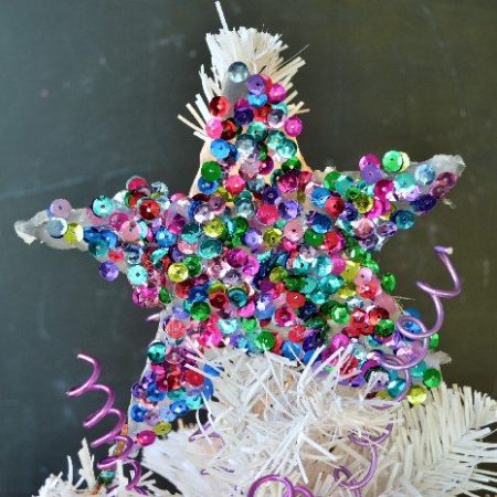 Easy Hot Glue & Sequin Ornament by Mad in Crafts