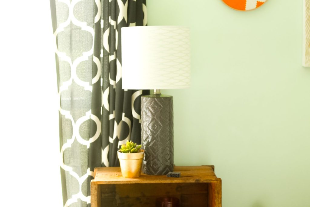 lampshade with added vinyl to create a cool illusion